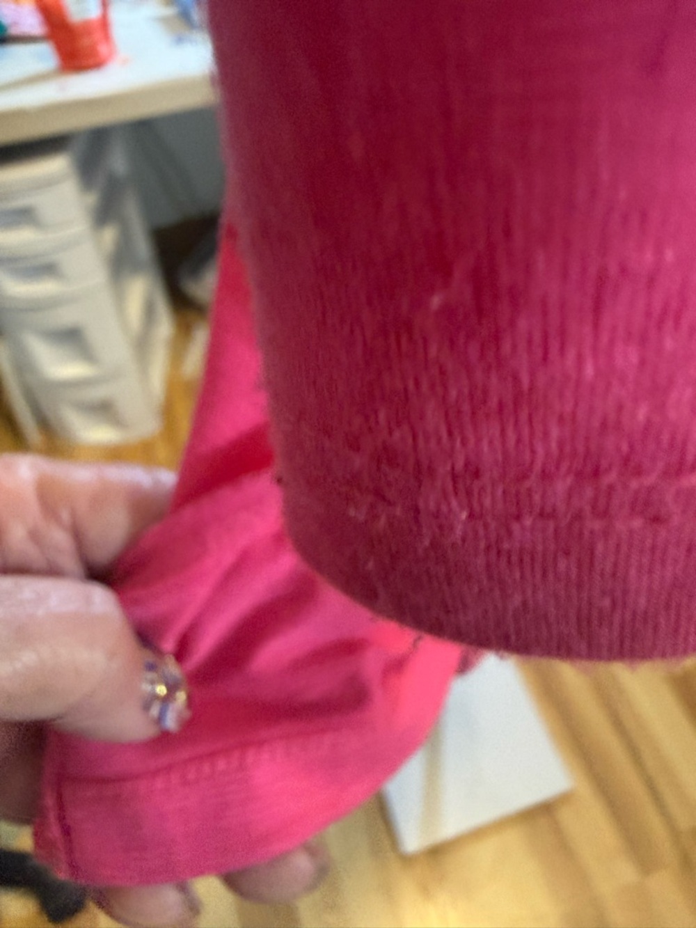 Alison Daley Petite Small Pink Knit Top 3/4 Sleeve Stretch EUC - Picture 7 of 9